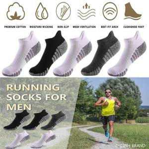 3/6 Pairs Sport Ankle Socks Athletic Low-cut Sock Thick Knit Sock Outdoor Fitness Breathable Quick Dry Wear-resistant Warm Socks