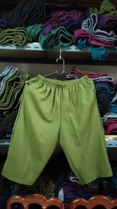 HereMor กางเกงขาสี่ส่วนผ้าปีเก้ สไตล์เอวสูง สำหรับผู้หญิง ไซส์ใหญ่ วัสดุผ้านุ่มสบาย