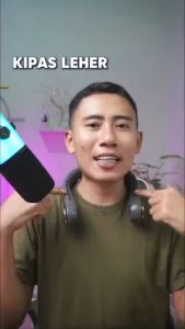 Kipas Leher Mini dengan Penyesuaian Angin 5-speed USB yang Dapat Diisi Ulang Kipas Leher yang Nyaman fan AOKI AF-208T - Kipas Angin Leher Portable Sport Lazy Neck Fan AOKI AF 208 T ~TFA