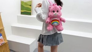 Balo Gấu bông Cầu Vồng Carebears - Rosé BP đeo size lớn siêu dễ thương
