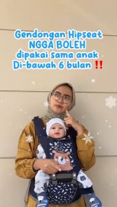 Gendongan Bayi Depan Hipseat BABY STAR Dengan Topi GBS-100 Gendongan Bayi Samping Multifungsi Instan