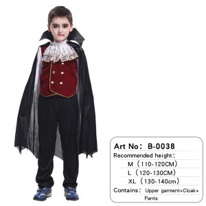 Children Vampire Cosplay Halloween Costumes Boys Fantasy Count Dracula Scary Clothes Outfits with Vampire Cloaks