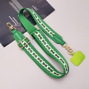 Creative Lockchain Pattern Double Buckle Head Hanging Chain Fine Womens Bag Strap Mobile Phone Lanyard Adjustable Width Crossbody
