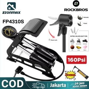 [Beli 1 dapat 2 ] Pompa Sepeda Motor Injak  FP4310S Double Silinder 160psi Pentil Besar Kecil bola Ban Mobil