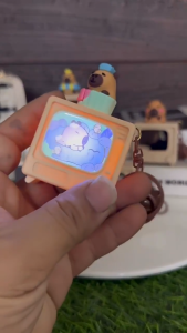 Gantungan Kunci Bercahaya Bentuk/Akan Bersinar Gantungan/Bentuk Tv Kapibara Liontin Tas /Gantungan Capybara/Tv Retro