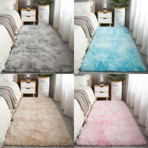 80x120/80x160cm Home Living Room Bedroom Floor Carpet Gradient Color Carpet Bedroom Living Room Bedside Washable Mat Soft Fluffy Carpet