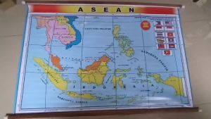 Peta Gulung Indonesia Ukuran 120x80 cm