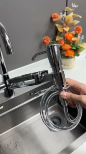 Multi Functional Kitchen Sink Soap Dispenser with 360 Degree Rotating PressDrain Basket And Extension Tube/Untuk sinki​