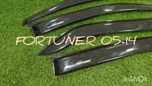 กันสาด คิ้วกันสาด คิ้ว คิ้วประตู ดำทึบ โตโยต้า ฟอจูเนอร์ TOYOTA FORTUNER 2005 2006 2007 2008 2009 2010 2011 2012 2013 2014  ใส่ร่วมกันได้ ABS