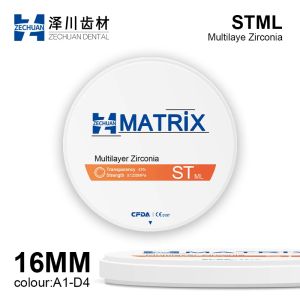 ST-ML 16MM ZECHUAN MATRIX Multilayer Zirconia บล็อกทันตกรรม Lab 98 มม. ระบบ