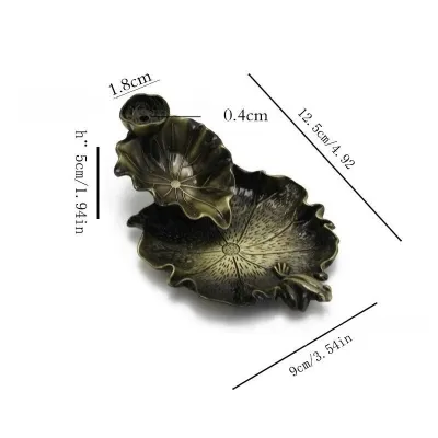 Big Metal Frog or Fish Waterfall Incense Burner Zen Backflow Cone Incense Holder for Aromatherapy Pola Santo Home Decor Ornament