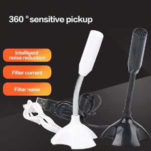 【Ready Stock/COD】360° Adjustable USB Laptop Microphone USB Wired Condenser Microphone Mini Studio Speech Microphone Stand Mic With Holder for Laptop Desktop PC Computer Notebook mic Vishow