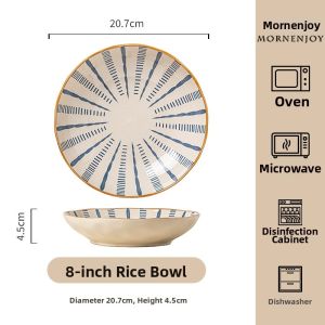mornenjoy | Underglaze Colored Retro Vintage Style Tableware Set