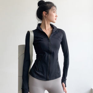 Womens Yoga Fitness Clothing Long Sleeve Slimming Quick Dry Zipper Running Sport Top Professional Training Outerwear Autumn Winter