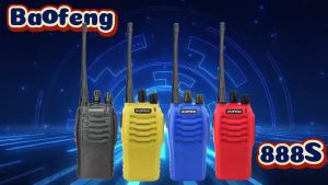 Baofeng 888S Walkie Talkie Set Of 2 Handheld UHF Two Way Radio Portable FM Radio Long Range USB Charging Original COD