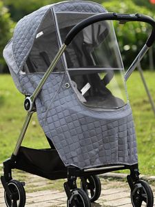 Universal Baby Stroller Windshield Cover Compatible with Cybex Bugaboo Bee Butterfly UPP Cruz Windproof Baby Pushchair Hood