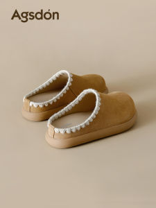 Agsdon Womens Flat Thick Bottom Birkenstock Slippers Casual Style Slip-On Shoes Increased Height Spring Summer Autumn Wear