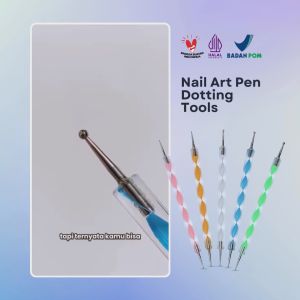 Tone Nail Art Pen Dotting Tools - Alat Membuat Nail Art 1 set isi 5 Pcs