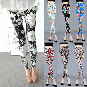 Brushed Cotton Pants for Women Slim Looking Spring and Autumn Leggings Summer Thin High Waist Large Size Casual Print Elastic Pants Cropped