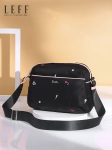 Leif Womens Oxford Cloth Crossbody Bag Casual Nylon Multi-layer Nylon Leisure Mom Bag Small Leisure Simple Style Zipper Closure