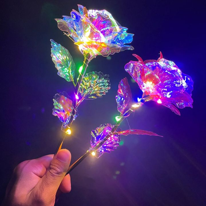Bộ Đèn LED Hoa Hồng Bất Tử Với Thiết Kế Độc Đáo Mạ Vàng, Quà Tặng Cho ...
