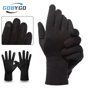 GOBYGO Winter Cycling Gloves Flip Fingers Touch Screen Windproof And Anti-slip Outdoor Ride A Bike Running Warm Sports Gloves