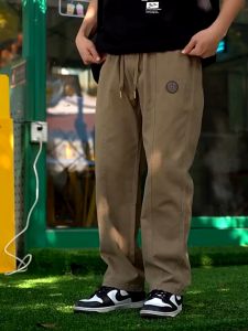 กางเกงผู้ชาย กระบอกกางเกงขายาวผู้ชาย ผ้าฝ้าย ทรงหลวม ใส่สบาย ขนาดใหญ่ แฟชั่นสําหรับ ไซซ์ กางเกงขายาวผู้ชาย ผ้าฝ้าย ผู้ชาย ไม่เป็นทางการ
