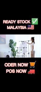 𝗦𝗜𝗠𝗣𝗟𝗘 SINGLE DOUBLE POLE Organizer Garment Rack Wheel / Rak Penyangkut Baju Besi / Ampaian Penyidai Baju Outdoor