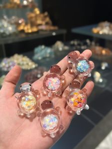 Mini Glowing Sand Turtle Ornaments Kindergarten Reward Primary School Student Gifts Blind Bag Childrens Toys Static Animal Models