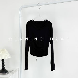 2025 New Womens Yoga Sportswear Tight Long Sleeve Running Fitness Clothes Drawstring Half Zip Soft Comfortable Quick Dry Breathable