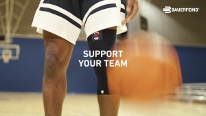 Bauerfeind Knee Sleeve "Sports Compression Knee Support NBA" Team Edition | Basketball Knee Sleeve | Right & Left Wearable Knee Brace