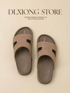 DALA BEAR | Retro Leather Design Slip-On Sandals Arch Support Thick Non-Slip Sole Odor Control