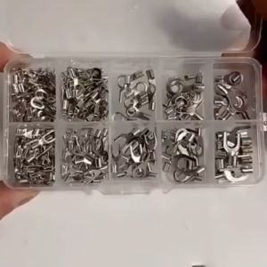 320Pcs Non-Insulated Ring Fork U-type Brass terminal wire connector Cable Wire Connector Crimp Spade terminal lug