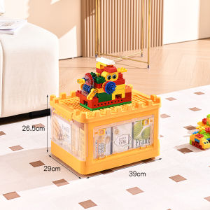 Large Capacity Folding Storage Box Toy Block Doll Organizer Box Family Snack Clothes Sorting Case Creative Style Home Use