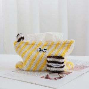 Creative Desktop Tissue Box Cute Home Fabric Tissue Bag Living Room Bedroom Tissue Box Hanging Style Car Tissue Cover