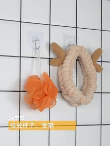 WALL Hook Transparent Wall Kitchen Without Nails Strong Sticky Sucker Heavy Hanging Adhesive Stainless Steel