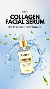 LINA’S Collagen Facial Serum (50 ml) – Anti-Aging Firming & Hydrating Face Serum for Youthful Glow