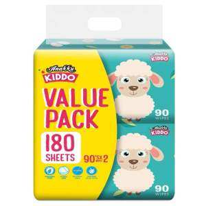 LOWEST PRICE ！！！Anakku Kiddo Wet Wipes Tissue Tisu Basah 90s x 2