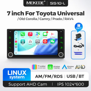 7" Car Radio Wireless Carplay Android Auto For Toyota Corolla Vios Crown Camry Hiace Rav4 Pardo Camry Car Multimedia Player GPS