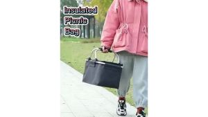 Insulated Foldable Picnic Bag | Picnic Basket Grocery Basket Camping Cooler Bag Storage Basket | Bag Berkelah
