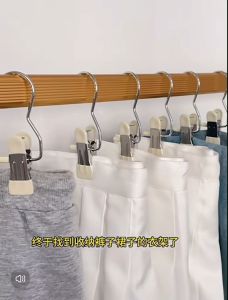 ตะขอสแตนเลส หนีบผ้า เคลือบพีวีซี คลิปหนีบผ้า หนีบถุงเท้า แถทตะขอใช้งานง่าย เก็บรักษาง่าย🔥🌈