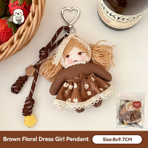1/2 Pcs Retro Little Girl Pendant Backpack Keychain Cute Pendant Decoration Small Gift Small Pendant