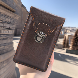 Durable Waterproof Leather Phone Belt Bag for Men Multi-Functional Worksite Mobile Phone Case Hanging Waist Bag