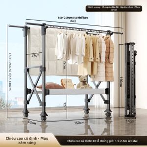 Giá Phơi Quần Áo Gấp Điều Chỉnh Được