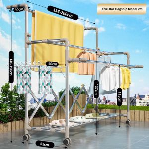 SHUHONG | Expandable Retractable Folding Clothes Drying Rack Large