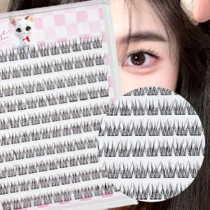 10 Rows of Large Capacity Glue-free False Eyelashes Single Cluster 10-12MM C-curled Natural Self-adhesive false Eyelashes