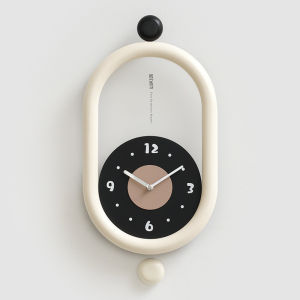 Minimalist Nordic Series Swing Wall Clock New Hot Sale Home Living Room Simple and Fashion Mute Clock Creative Vintage Art Decorations 47*24cm