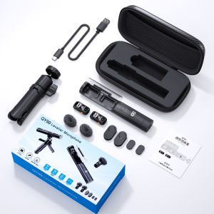 Mini Wireless Lavalier Microphone Type-C Noise Cancellation for Video Recording Phone Interview Pod Portable Mic with Noise Redu