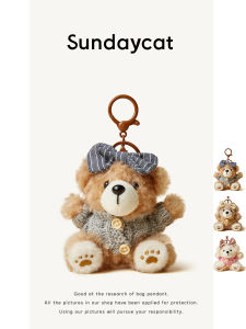 SundayCat Original Sweater Bear Bag Charm High-End Cute Doll Bookbag Keychain Fashionable Bag Accessories Chinese Made