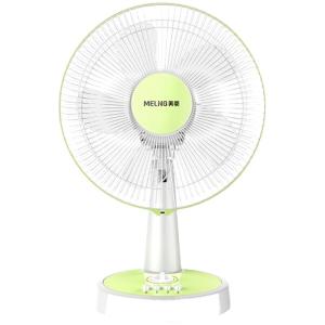 MeiLing Desktop Electric Fan Low Noise Energy Saving Small Size Oscillating Strong Wind Home Use Timer Function White Color